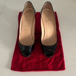 Christian Louboutin Black Peep Toe Heels